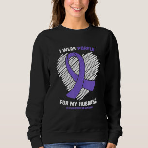 Sudadera Yo Uso Púrpura Para Mi Marido Chiari Malformación