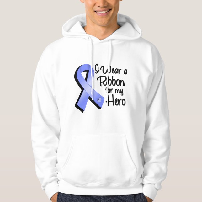Sudadera Yo uso una cinta de opciones perwinkle para mi hér (Anverso)