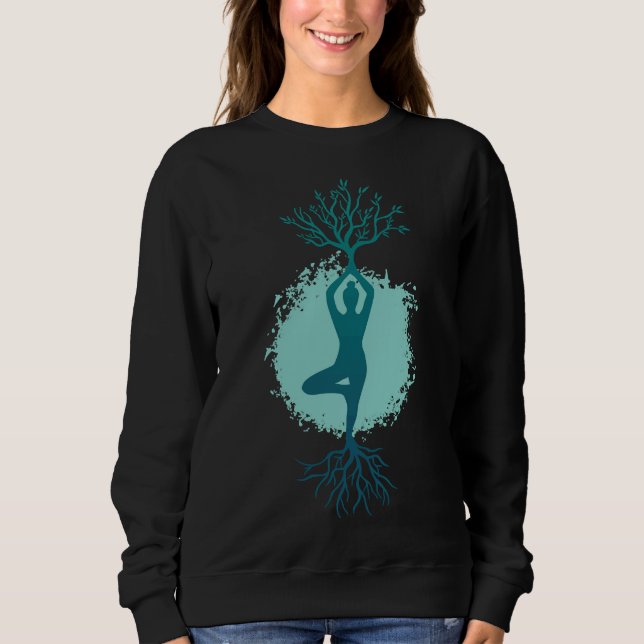 Sudadera Yoga de árbol femenino (Anverso)
