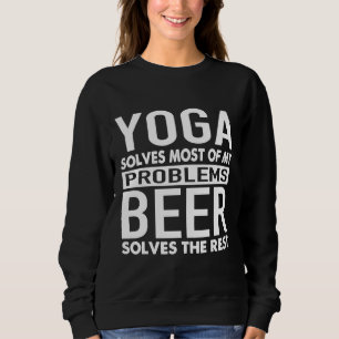 Sudadera Yoga De Cerveza Cita Yoga Y Cerveza Resuelve Mis P