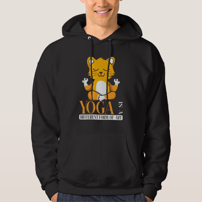 Sudadera Yoga de gato creativo (Anverso)