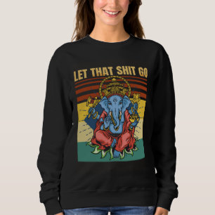 Sudadera Yoga Espiritual Ganesha Meditación Retro