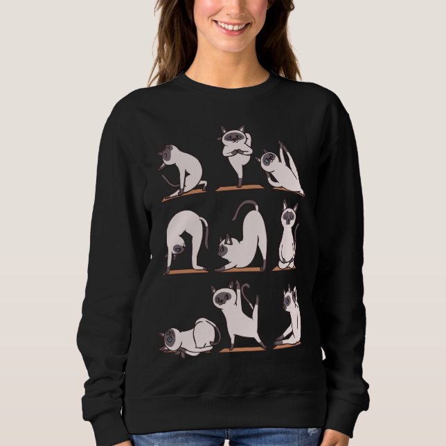 Sudadera Yoga gato siamés (Anverso)