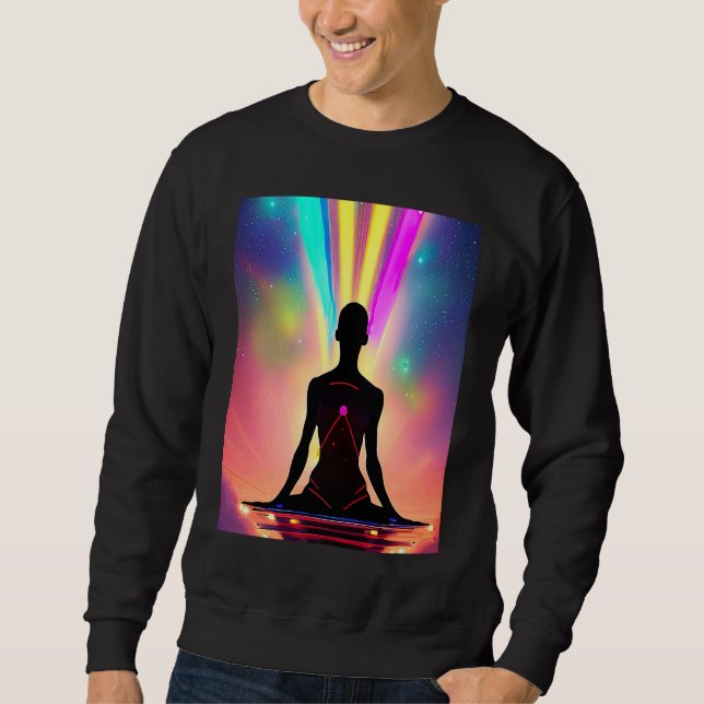 Sudadera Yoga Girl Female Sun Salutation Meditation Chakra  (Anverso)