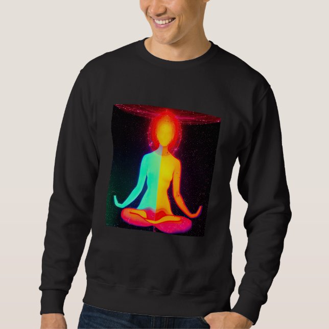 Sudadera Yoga Girl Female Sun Salutation Meditation Chakra  (Anverso)