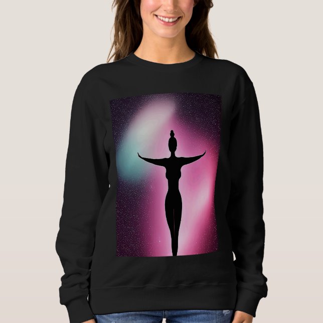 Sudadera Yoga Girl Female Sun Salutation Meditation Chakra  (Anverso)