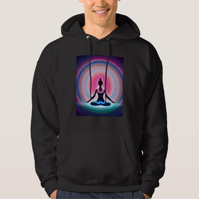 Sudadera Yoga Girl Female Sun Salutation Meditation Chakra  (Anverso)