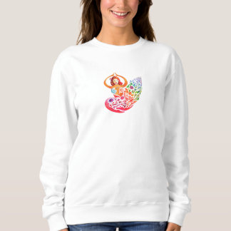 Sudadera Yoga Meditación Arcoíris Mujer Silueta