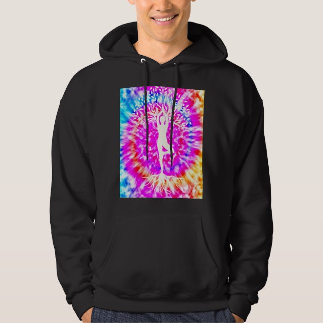 Sudadera Yoga Namaste Moon Tie Die Buddha Tree (Anverso)