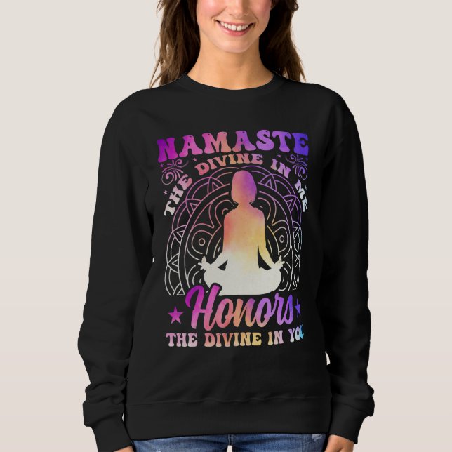 Sudadera Yoga Namaste the Divine in Me Spiritual Yoga Medit (Anverso)