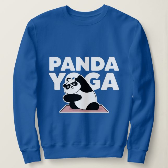 Sudadera yoga panda divertida (Anverso del diseño)