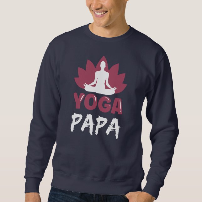 Sudadera Yoga Papa Cute Lover Hobby de Meditación Padre (Anverso)