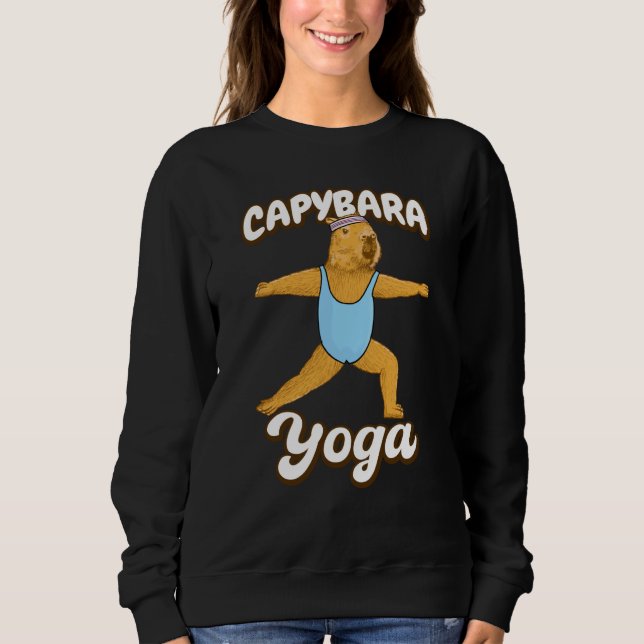 Sudadera Yoga poses Capybara Gymnastic leotard Sport Workou (Anverso)