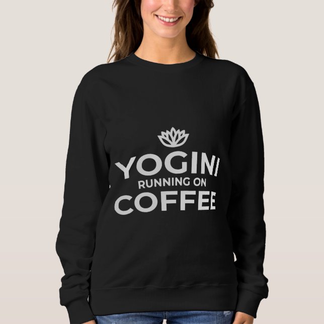Sudadera Yogini Corriendo En Café (Anverso)