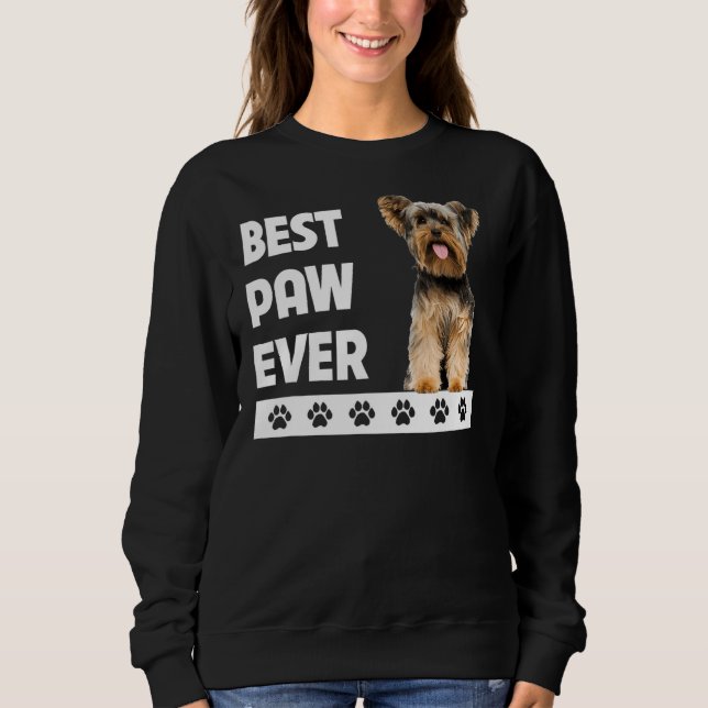 Sudadera Yorkie Dad Fathers Day Yorkshire Terrier Mejor Paw (Anverso)
