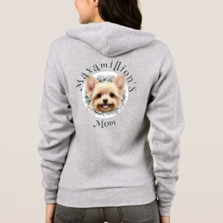 Sudadera Yorkie de acuarela y corona floral