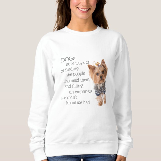 Sudadera Yorkie Dog cita a mujeres (Anverso)
