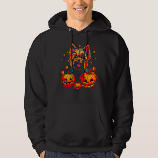 Sudadera Yorkie Dog Yorkshire Terrier Halloween Pumpkin