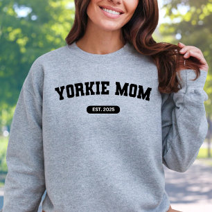 Sudadera YORKIE MOM Personalizado de Mamá de perro Año de n