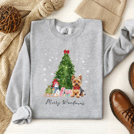 Sudadera Yorkie Navidades Merry Woofmas Diun Dog Jolly