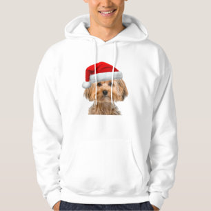 Sudadera Yorkie Shirt Cute Dog Santa Hat Imagen Gracioso Cr
