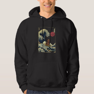 Sudadera Yorkiepoo japonés Ola de Kanagawa Perro de surf