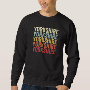 Sudadera Yorkshire Nueva York Yorkshire NY Texto Retro Anti