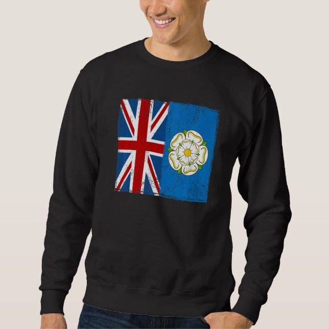 Sudadera Yorkshire Roots & British Grown Idea With Rose Of  (Anverso)