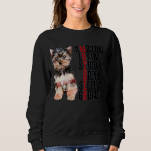 Sudadera Yorkshire Terrier Asombroso Amar Fuerte Ser Feliz
