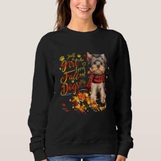 Sudadera Yorkshire Terrier Just A Girl Who Loves Fall And D