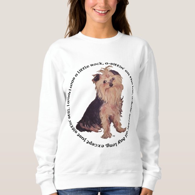Sudadera Yorkshire Terrier Pequeña Melodía (Anverso)