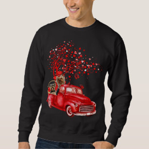 Sudadera Yorkshire Terrier Riding Truck Valentine Butterfly