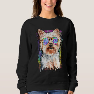 Sudadera Yorkshire Terrier Tie Dye Acuarela Yorkie