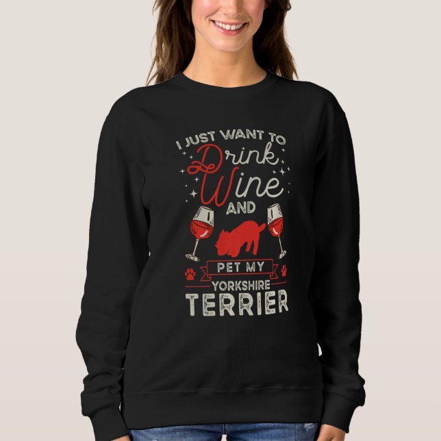 Sudadera Yorkshire Terrier Wine Yorkshire Terrier   (Anverso)