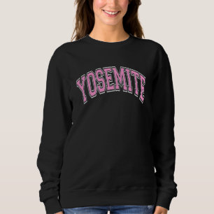 Sudadera Yosemite California Ca Varsity Style Pink Textos