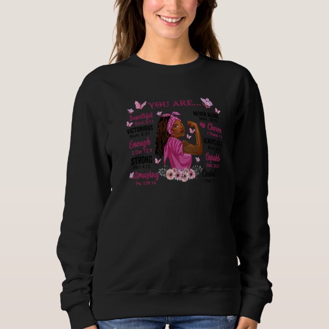 Sudadera You Are African American Black Women Messy Bun Str (Anverso)