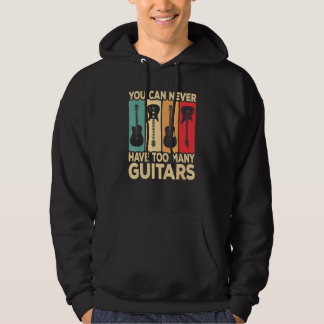 Sudadera You Can Never Have Too Many Guitars Retro Rock Gui