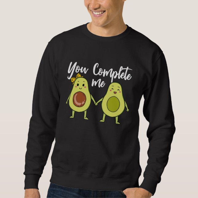 Sudadera You Complete Me Valentines Day Vegan Couple (Anverso)
