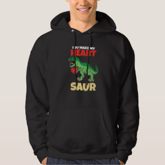 Sudadera You Make My Heart Saur Valentines Day  Dinosaur Re