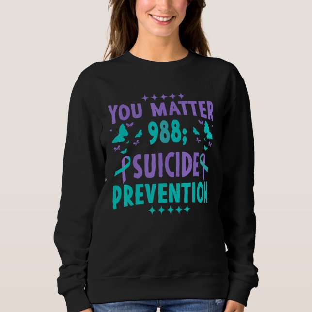 Sudadera You Matter 988 Suicide Prevention Awareness Rainbo (Anverso)