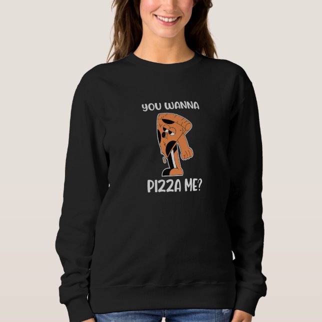 Sudadera You wanna Pizza me cat meme food Premium (Anverso)