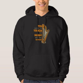 Sudadera You Want To Touch My Harp Konghou Pedal Harp Harp 