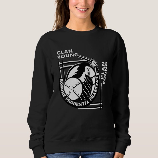Sudadera Young Clan Gaelic Motto Swordsman (Anverso)
