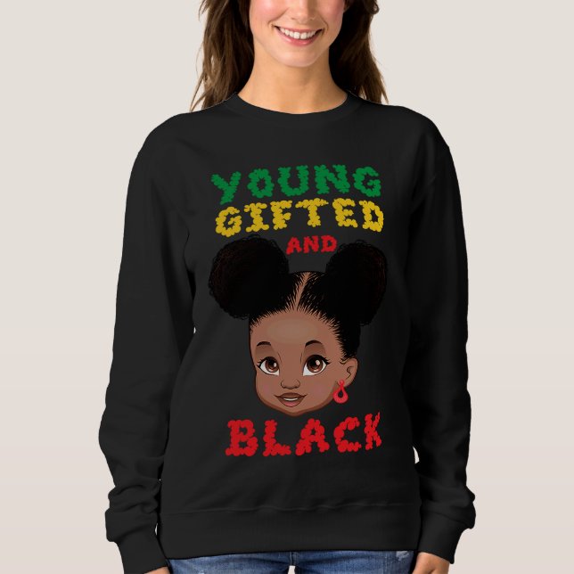 Sudadera Young ed And Black Toddler Black African Girl Kids (Anverso)