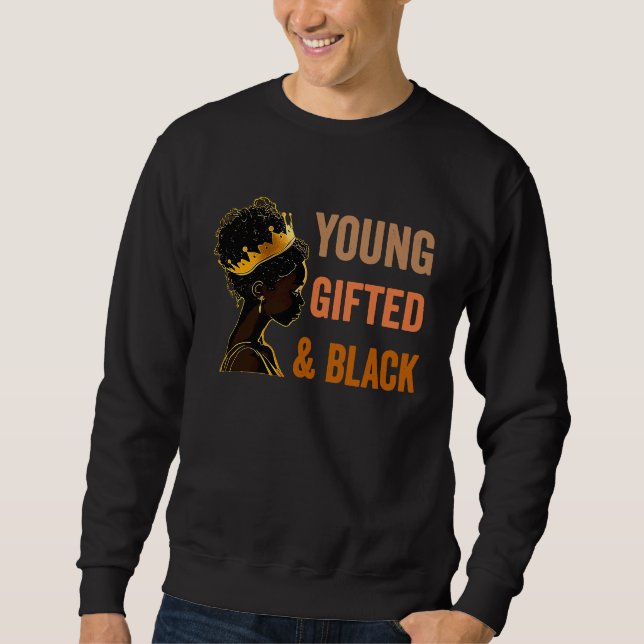 Sudadera Young ed & Black African American History Girl You (Anverso)