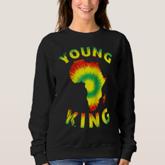 Sudadera Young King Africa Map Kente Cloths Women