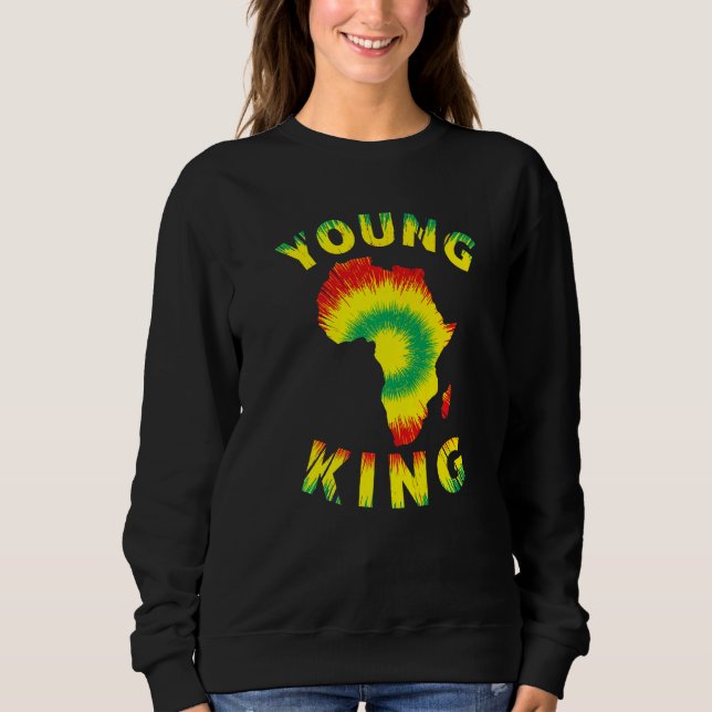 Sudadera Young King Africa Map Kente Cloths Women 1 (Anverso)
