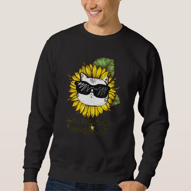 Sudadera Your Are My Sunshine Cat Sunflower Cat (Anverso)