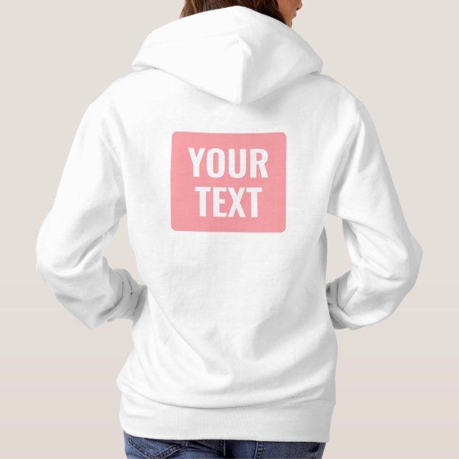 Sudadera Your Custom Text Name Womens Front And Back Print (Reverso)