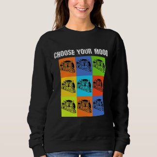 Sudadera Your Mood To Choose Grumpy Rude Cat Theme